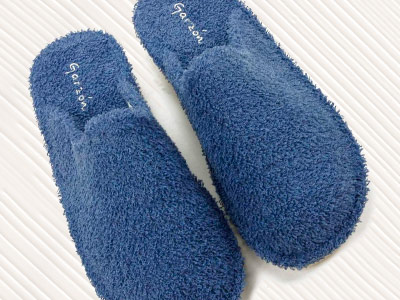 Zapatillas de casa de toalla para mujer. Tejido rizo, suela microporosa especial para suelos de parquet